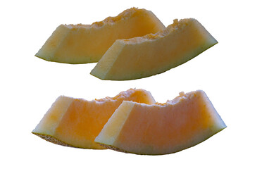 A very juicy melon cut into pieces.