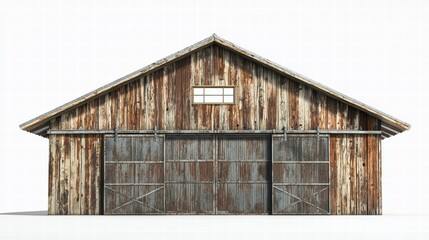 Rustic Barn's Weathered Facade: Capturing the timeless essence of rural architecture, a weathered barn stands proudly. Its rustic design tells a story of the countryside