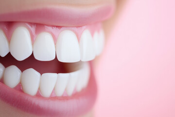 Fototapeta premium Dental problem, High-resolution image of teeth showing acid damage, suitable for dental and health-related projects.