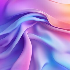 Obraz premium Elegant Pastel Gradient Fabric Drape 3D Render for Textile Design