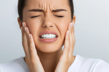 Dental problem, Tooth sensitivity and enamel erosion illustration in high fidelity, showcasing dental health concepts and their impact.