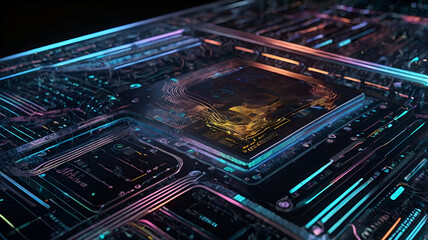 fiber optics background with lots of light spots