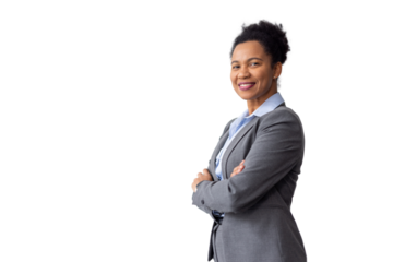 Resilient African American executive with a commanding presence