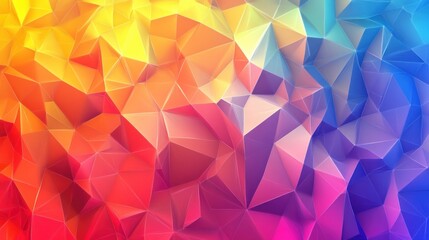 Obraz premium Vibrant geometric abstract background with colorful facets