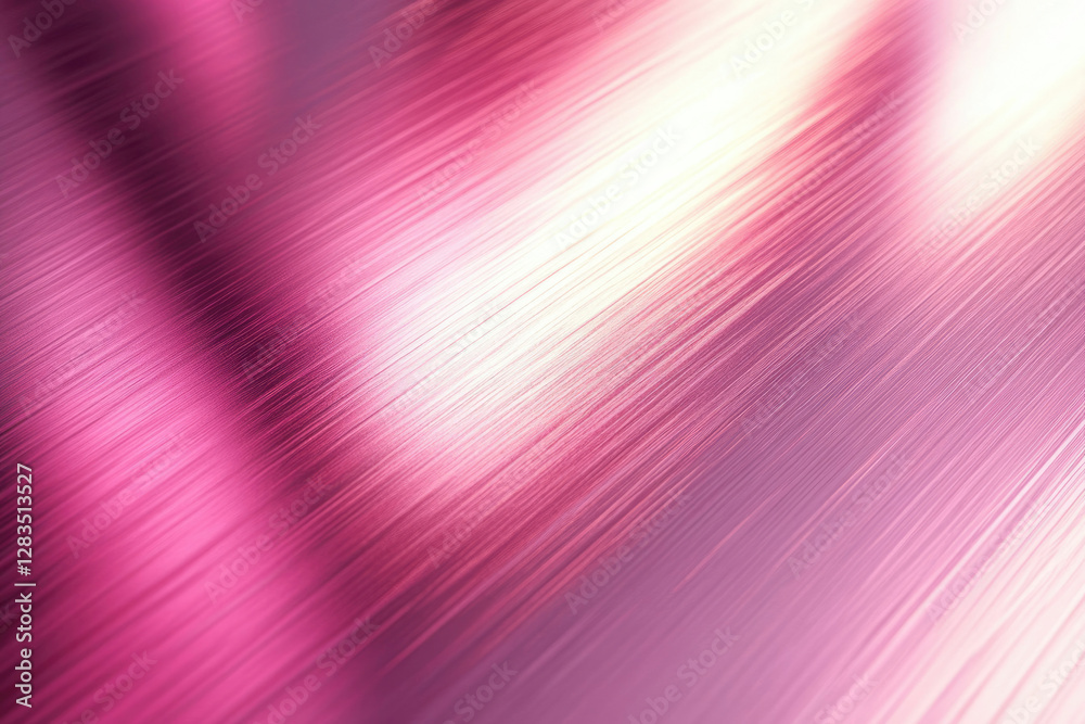 Aufkleber abstract pink metallic texture with diagonal brushed lines and soft lighting.