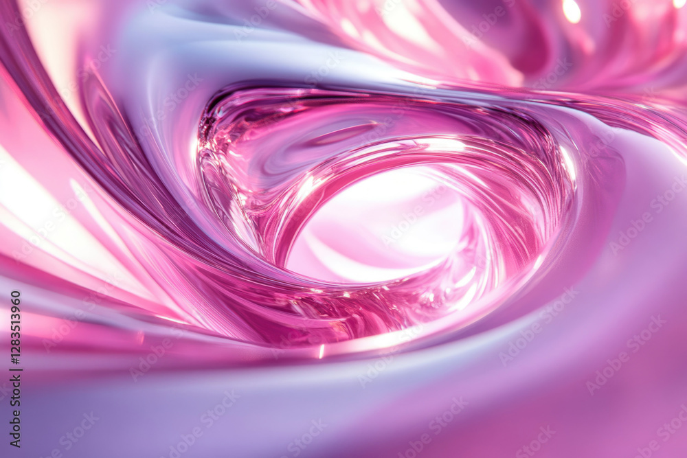 Aufkleber abstract swirling pink and purple liquid, creating a vortex effect with glossy texture and vibrant c