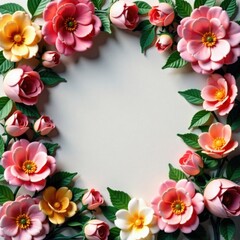 Floral Wall in Vintage Style with Artificial Flowers, flowers, decor, background