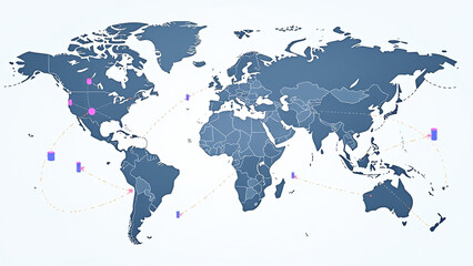 business connections made global network vector illustrations world maps lines showing global business