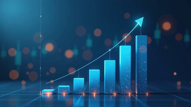 business growth analyzed finance charts graphs predict profits manage money effectively digital financial