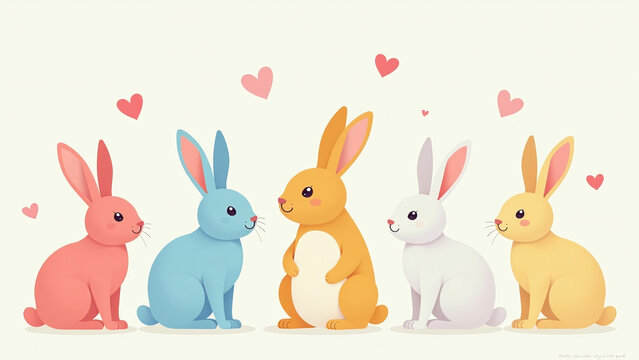 colorful easter bunny collection includes wide range bunnies various designs decorative purposes