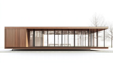 Modern Architectural Marvel: This image showcases a sleek, contemporary house design, characterized by its clean lines, extensive glass windows, and use of natural materials.