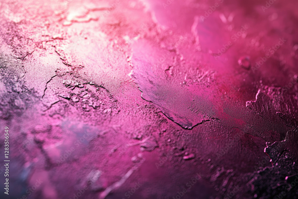 Poster close-up of a textured surface with a gradient of deep pink and purple hues.