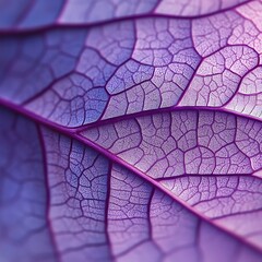 Vibrant Purple Leaf Macro Close-up Texture Vein Detail