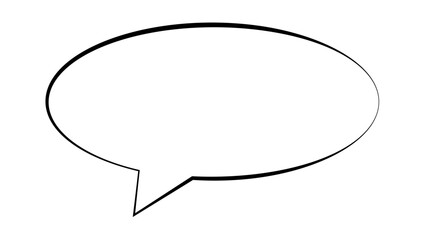 吹き出し単一のシンプルなイラスト ベクトル正方形の白黒の境界線。シンプルな線形スタイルのダイアログ チャット クラウド。編集可能なストローク。いたずら書き