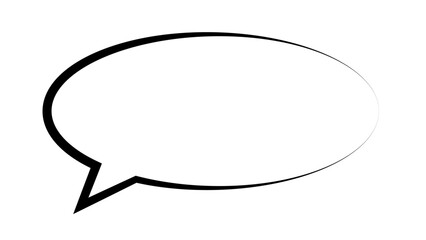 吹き出し単一のシンプルなイラスト ベクトル正方形の白黒の境界線。シンプルな線形スタイルのダイアログ チャット クラウド。編集可能なストローク。いたずら書き