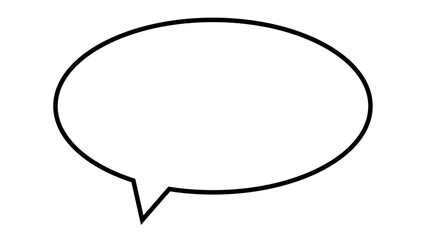 吹き出し単一のシンプルなイラスト ベクトル正方形の白黒の境界線。シンプルな線形スタイルのダイアログ チャット クラウド。編集可能なストローク。いたずら書き