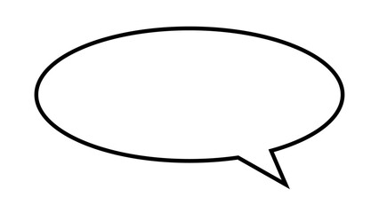 吹き出し単一のシンプルなイラスト ベクトル正方形の白黒の境界線。シンプルな線形スタイルのダイアログ チャット クラウド。編集可能なストローク。いたずら書き