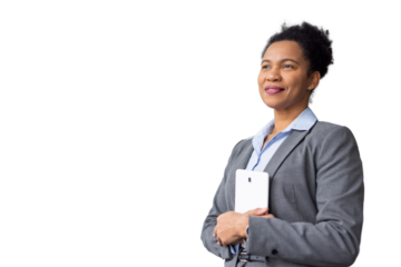 Experienced African American executive with a visionary gaze