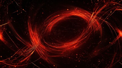 Obraz premium Fiery Abstract Vortex: A Red Cosmic Dance