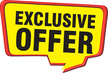 Exclusive offer badge and banner. Sale price offer or deal template. Product discount festival offer design. Super Sale promotion banner template for media and web.