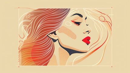 Futuristic Fashion Model Posing in Abstract Setting