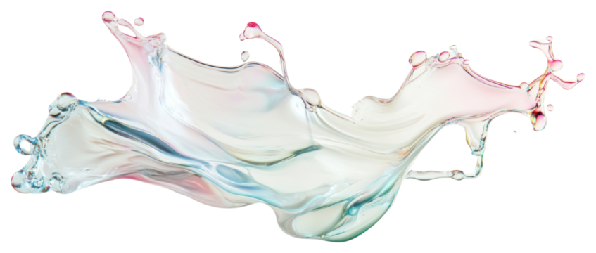 Clear gel splash background abstract droplets.