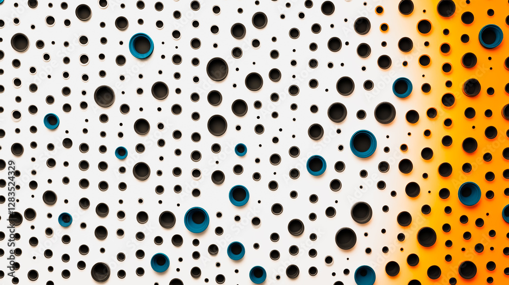 Poster abstract dots pattern: a striking image showcasing a modern geometric pattern composed of irregularl