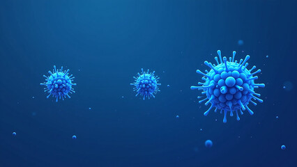 three blue particles create visually striking background digital designs