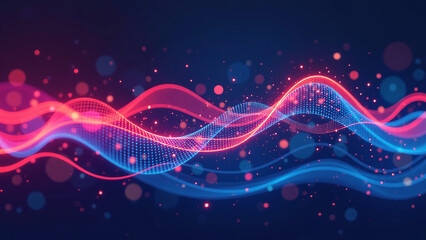 vibrant digital waves abstract background convey cutting edge tech ideas futuristic style graphic modern design