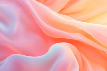 Obraz premium Abstract Pastel Pink and Orange Fabric Drapes