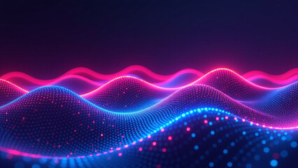 vibrant neon colors form wave pattern background electronic music
