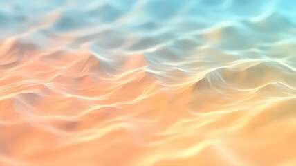 Obraz premium Abstract Pastel Wave Background: Peach, Blue and White Gradient Texture