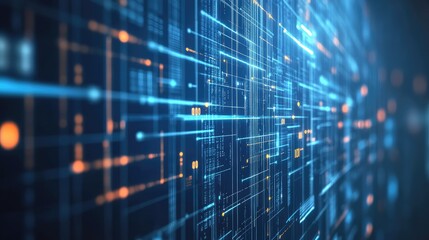 Obraz premium AI-driven customer analytics with deep learning symbols and futuristic tech elements, no people