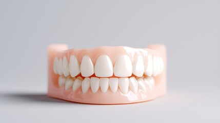 Obraz premium Healthy Teeth Model on Gray Background (1)