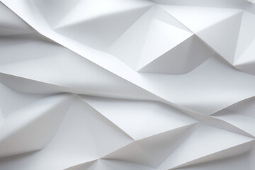 Obraz premium Abstract white paper folds create dynamic shadows and textures, showcasing modern design aesthetic. interplay of light and shadow adds depth and interest to composition
