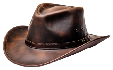 PNG Cowboy hat leather brown
