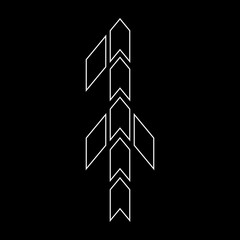 Outline Number '7' Sports Style. Suitable for t-shirts, gamers, sports, construction, and so on. Arrow style and building.