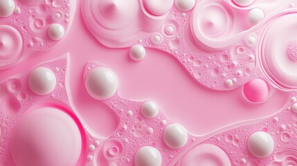 A bubblegum pink background with abstract circular gradients for depth