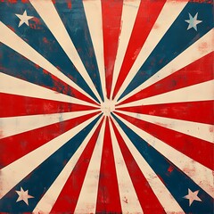 Patriotic Starburst American Flag Background