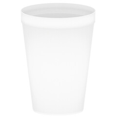 3d render styrofoam cup with transparent background