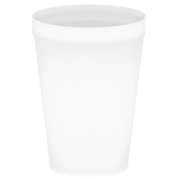 3d render styrofoam cup with transparent background