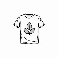 Naklejka premium Eco Friendly T Shirt Design Vector Icon, Sustainable Apparel Concept for Green Fashion,