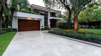 Modern Luxury Home Exterior, Tropical Landscaping