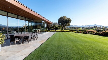 Modern Luxury Home Patio & Mountain View