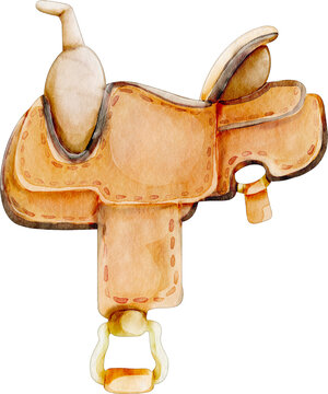 recommend clip art: watercolor horse saddle