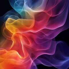 Obraz premium Vibrant Rainbow Swirl Abstract Background Digital Art