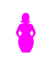 curvy woman in pink