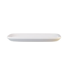 3D Model White Flat Plate with transparent background