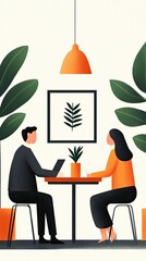 Franchise Growth & Brand Expansion Two individuals in a modern workspace meeting.