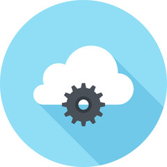 cloud computing flat web icon concept